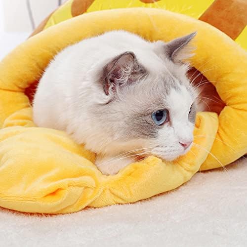 חתול בית דבש סיר דבש צנצנת צורת חתול ספה מיטה, חמוד ונוח לחיות מחמד חתול בית לחיות מחמד חתול קן רך מיטה לחיות מחמד מתקפל