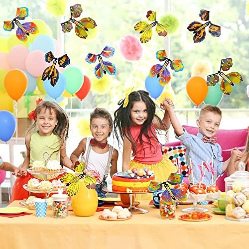48 פרפרים מעופפים קסמים, צעצועי הפתעה של פס גומי, מסיבות יום הולדת, כרטיסי ברכה, מתנות ספרים