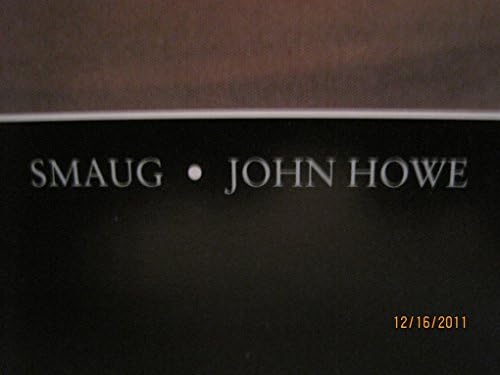 LOTR HOBBIT מסגרת פוסטר אמנות יפה SMAUG מהדורה שנייה 1999 ג'ון האו