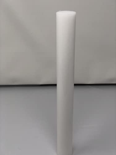 מוט עגול קופולימר אצטלי עגול 1 קוטר, אורך 12 - צבע לבן
