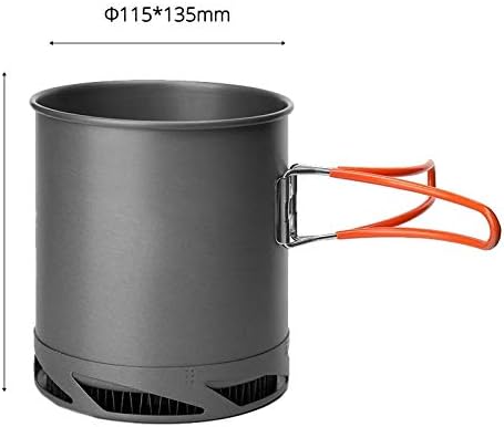 סיר מחליף חום של Razzum 1L סירי בישול מתקפלים עם תיק רשת חיצוני קמפינג כלי בישול כלי מטבח