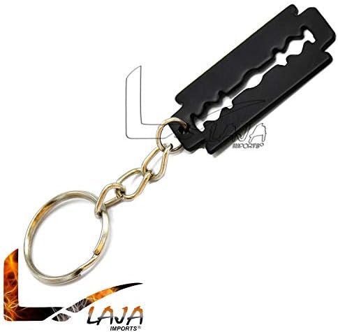 לאג ' ה מייבאת סכין גילוח מחזיק מפתחות שחור מחזיק מפתחות-002