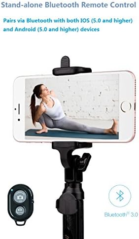 מקל Selfie Bluetooth עם חצובה ושלט מרחוק עבור iOS/Android 5 ומעלה תומך Bluetooth 3.0 סגסוגת אלומיניום 270