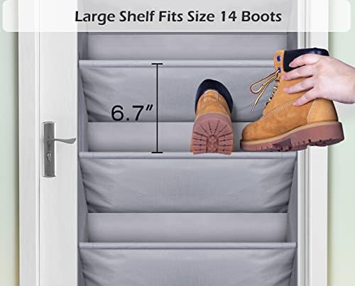 מיסלו כבד החובה מעל את דלת נעל ארגונית עם כיסים עמוקים עבור 12 זוגות של גודל 14 נעליים עם עיצוב פטנט, תליית נעל מתלה עבור