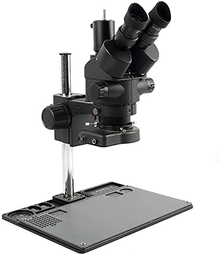 7-45 זום מעבדה תעשייתית סימול מוקד סגסוגת אלומיניום סט מיקרוסקופ סטריאו סט מיקרוסקופ טרינוקולרי לתיקון מעגלים מודפסים
