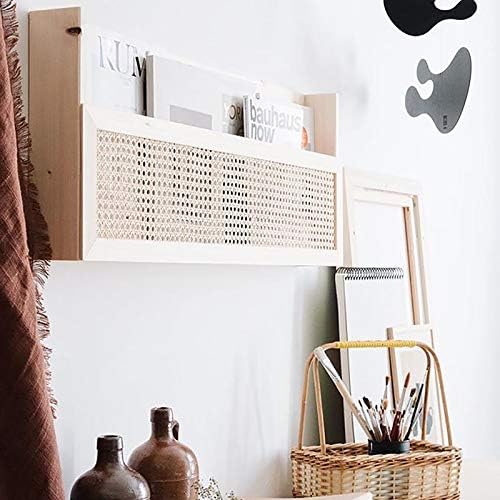 מדף מגזינים עץ רכוב על קיר, מדף ספרים מודרני לחדר אמבטיה בסלון, בעל עיתון טבעי