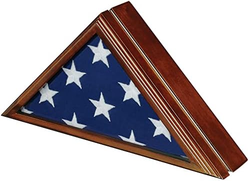 מארז דגל לדגל מונף בגודל 3' על 5 ' דגל עץ כהה