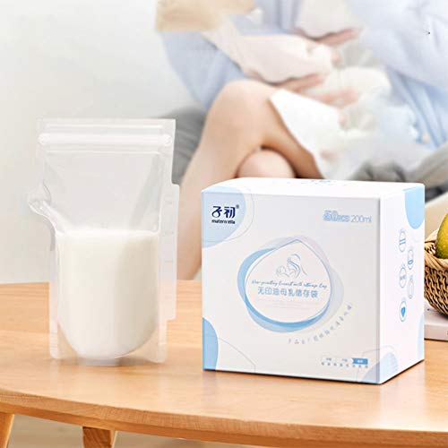 שקית אחסון חלב אם טוינדונה 50 יחידות שקיות אחסון חלב אטומות לדליפות 200 מ ל שקית הנקה רוכסן ברור שקיות אחסון מזון