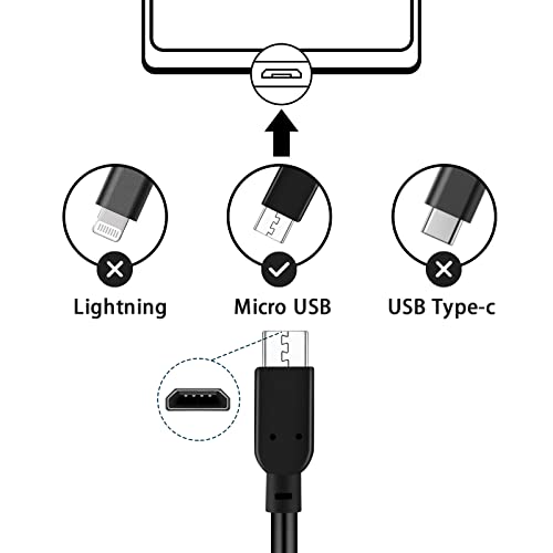 כבל USB מיקרו 4 רגל, 2.4A טעינה מהירה וסנכרון מטען אנדרואיד, USB A לחוט מיקרו עבור סמסונג גלקסי S7 S6, הערה 6 5, סוני,