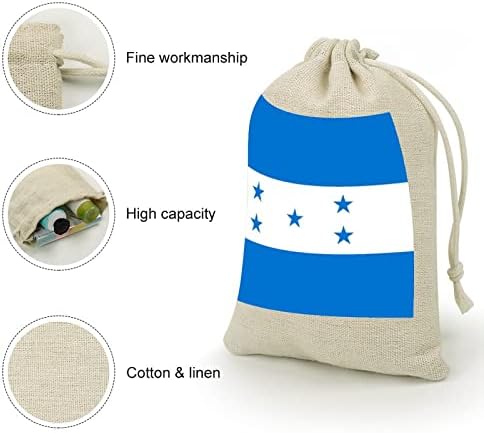 דגל של הונדורס שרוכי אחסון שקיות סוכריות מתנת שקיות לשימוש חוזר מתקפל וקומפקטי רב תכליתי כיס חבילה 8 יחידות