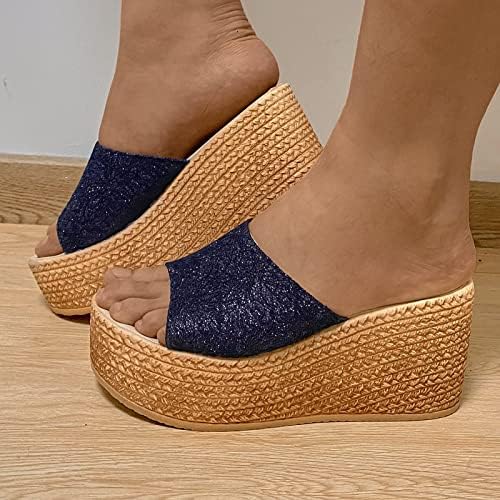 סנדלי פלטפורמה נשים רחבות אופנה קלות עקבים עקבים אבזם רצועת נעלי נעליים ללא גב נעלי הליכה בהליכה