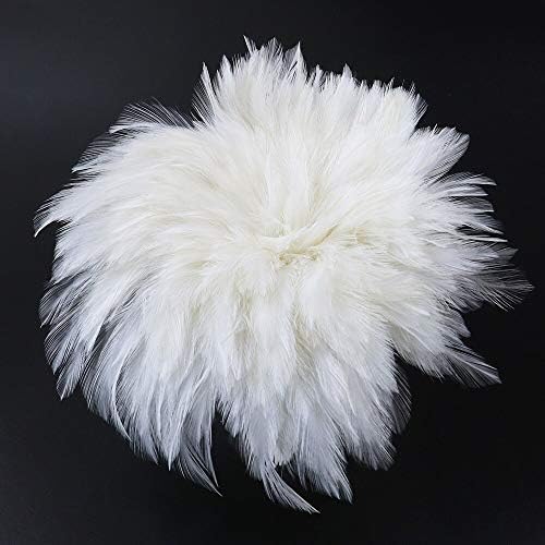 1000 יחידות לבן עוף נוצות תרנגול 4-6 אינץ עבור מלאכות עשה זאת בעצמך בגדי שמלת תפירת קישוט נוצות