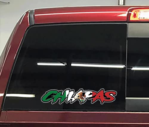 Chiapas Mexico מדבקה מדבקה חלון פגוש פגוש משמשה קדמית רכב שטח MX Bandera Mexican Flag