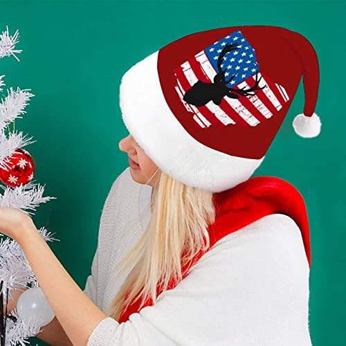 אמריקאי דגל אוהיו צבי ציד חג המולד כובעי בתפזורת מבוגרים כובעי חג המולד כובע לחגים חג המולד ספקי צד