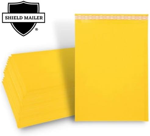 דואר בועות קראפט, 14.25 על 20 אינץ', 1800 מארז, דיוור מעטפת משלוח מרופד תוצרת צפון אמריקה, צהוב זהב