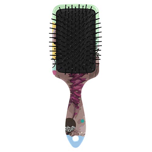 מברשת שיער של כרית אוויר של VIPSK, גרפיטי צבעוני פלסטיק, עיסוי טוב מתאים ומברשת שיער מתנתקת אנטי סטטית לשיער