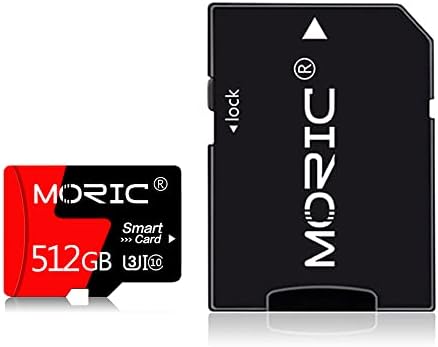 כרטיס מיקרו 512 ג ' יגה-בייט עם מתאם עם מתאם כרטיס במהירות גבוהה כרטיס זיכרון 10 לסמארטפון/מצלמה/טאבלט ומזלט