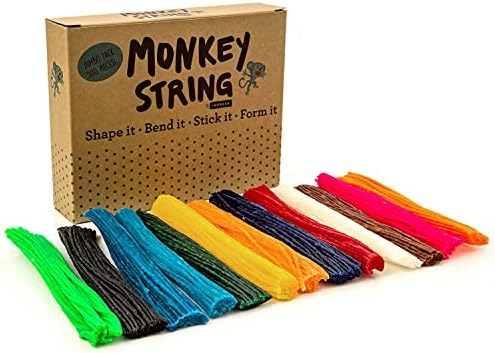 אימפרסה 500 חתיכה חבילה של מקורי קוף מחרוזת-ניתן לכיפוף, דביק שעוות חוט סטיקס, 6 אינץ שעוות מקלות בתפזורת - צעצועים גדולים