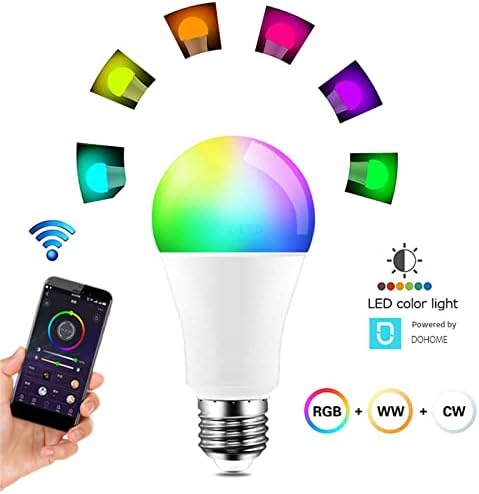 בקרת אפליקציות נורה חכמה מצב 8 פרופילים מתג תזמון עמעום צבע תאורת בית חכם 9 וואט 850 ליטר