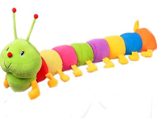 Yrandcf 50/80 סמ זחל צבעוני קטיפה צעצוע כרית כרית קטרפילר בובת חרקים גדולה של ולנטיין צעצועי קטיפה