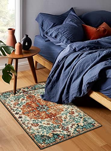 שטיח אמבטיה של Wonnitar Boho, שטיח רחיץ 2x3 שטיח אמבטיה קטן, מחצלת מטבח במצוקה וינטג