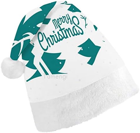 חג המולד סנטה כובע, ירוק חג המולד איילים חג המולד חג כובע למבוגרים, יוניסקס נוחות חג המולד כובעי לשנה חדשה חגיגי תלבושות