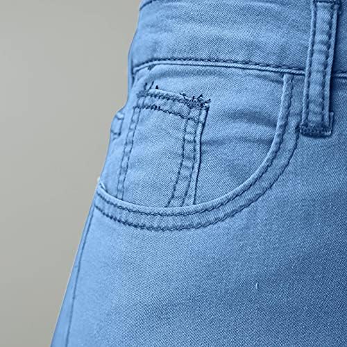 Miashui נשים ז'אן ג'אמפר מכנסי ג'ינס מותניים המותניים מכנסיים גבוהים נשים ג'ינס חור מיקרו מכנסיים מכנסיים מכנסיים מכנסיים