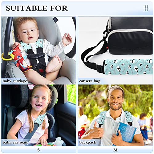 כיסויי רצועת מושב מכונית של פנדה דוב מצוירים לילדים לתינוקות 2 יח 'רצועות מושב רכב רפידות כרית כרית כרית כרית מגן