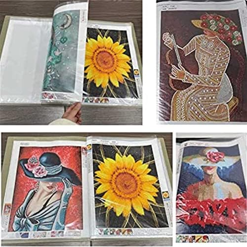 Gigesute A2 ספר לאחסון ציור יהלומים, 40 עמודים Diamond Art Purrate Portfolio Presentation Storage Book Revister Pockets Pockets