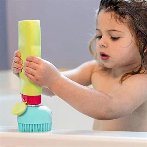 מברשת אמבטיה סיליקון של זיטיאני, עיסוי אמבטיה מברשת רכה לתינוק למבוגר עם סבון שמפו ג'ל מתקן מילוי נוזלי, מברשת