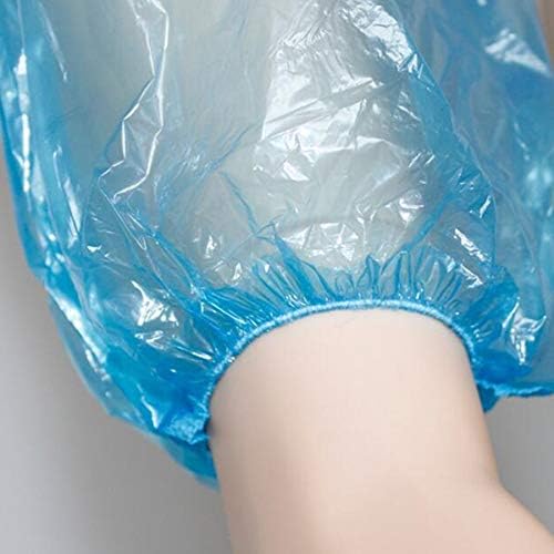 חבילת Zmdream של 100 שרוולי פלסטיק חד פעמיים מכסה מגני זרוע כחול 16