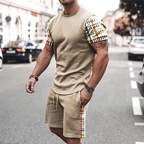 מכנסיים קצרים מזדמנים של הקיץ מגברים מערכי צוואר קרקע חולצות חוף ותלבושות קצרות תלבושות 3D להדפיס תביעות סטייה