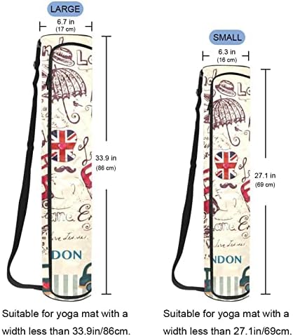 תיק מזרן יוגה של רטגדן, מבנים באנגליה מנשא מזרן יוגה עם רוכסן מלא תיק נשיאה עם רצועה מתכווננת לנשים גברים