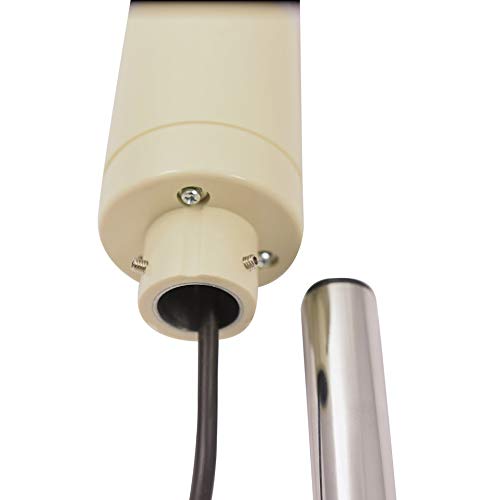 SignaWorks 2 ערימה סופר בהיר LED מגדל אור, יציב והבהב, 24V AC/DC, אדום/ירוק, מוט מושחל 12 אינץ