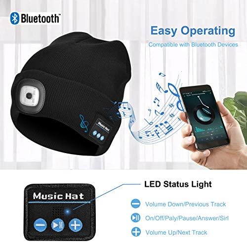Etsfmoa Unisex Bluetooth כובע Beanie Hat