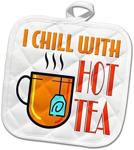 תמונת 3 של מילים אני מצננת עם תה חם וכוס תה על לבן. - פוטולדרים