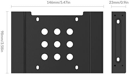 אוריקו אלומיניום 5.25 אינץ כדי 2.5 או 3.5 אינץ פנימי דיסק קשיח כונן הרכבה ערכת עם ברגים וספיגת זעזועים גומי מכונת כביסה-שחור