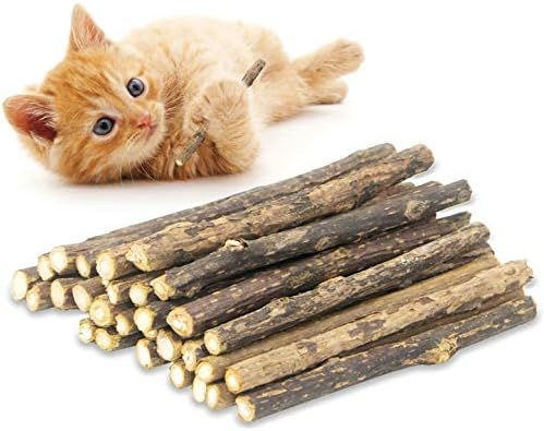 רוזיקלו 20 יחידות חתול ללעוס כסוף מקלות, אורגני עבור שיניים טיפול טבעי קטניפ מקלות, שיניים טוחנת צעצועי חתלתול
