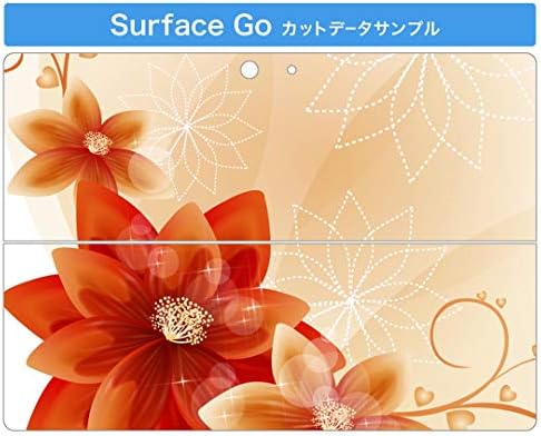 כיסוי מדבקות של Igsticker עבור Microsoft Surface Go/Go 2 עורות מדבקת גוף מגן דק במיוחד 001896 פרח קמח כתום