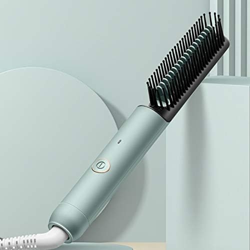 מחליק שיער LXXSH מברשת מסרק חשמלי אנטי-סקאלד חימום מהיר מתולתל ושיער ישר