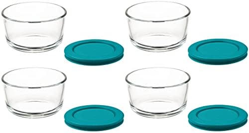 KLAREWARE 1 כוס זכוכית מכולות אחסון מזון ארוחות הניתנות לערימה ארוחות הכנה בנטו או קערות סלט שנשאר