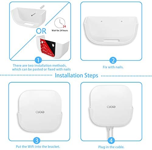 OKEMEEEO WALL MOUN עבור Eero Pro 6, מחזיק דבק להרכבה Eero Pro 6 Tri-band רשת Wi-Fi 6 ללא קידוח
