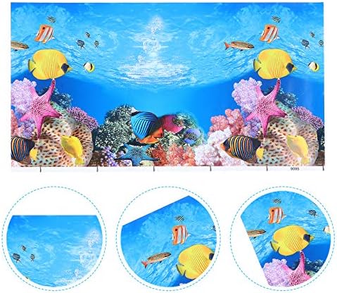 פטקאו 3 ד טפט זכוכית תמונה 2 יחידות אקווריום רקע מדבקת אקווריום רקע מדבקות מתחת למים העולם רקע דגי טנק נייר אלמוגים דגי טנק