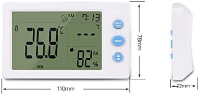 SAWQF מדחום מקורה דיגיטלי, מד טמפרטורת חדר מסך נדיר מד לחות