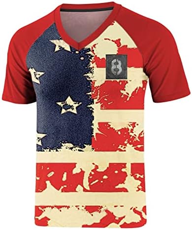 חולצת טי דגל ארהב לגברים 4 ביולי חולצות פטריוטיות דגל אמריקאי חולצות גרפיות חולצות יום עצמאות חולצה חולצה