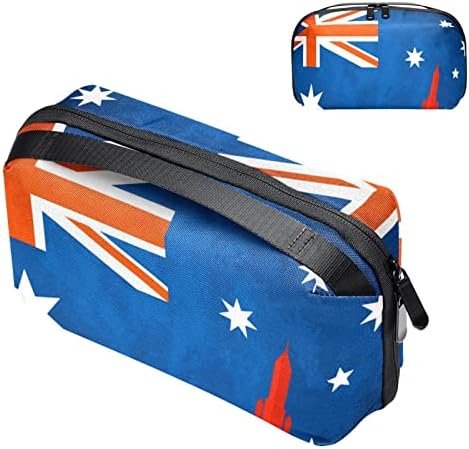 נשיאת תיק נסיעות תיק נסיעות USB מארגן כבלים מארגן כיס ארנק רוכסן בכיס, דגל פדרלי אוסטרלי