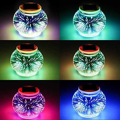 SDGH מזכוכית רב-צבעונית פסיפס לילה אור עמיד למים מנורת עיצוב מסיבות גן חיצוני מנורה דקורטיבית אטומה למים סולארית