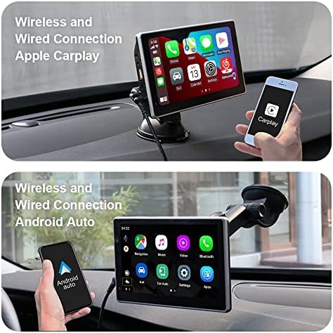 2022 סטריאו מכונית משודרג עם Apple Carplay אלחוטי אנדרואיד Auto Wastoreel נייד אוניברסלי 7 אינץ