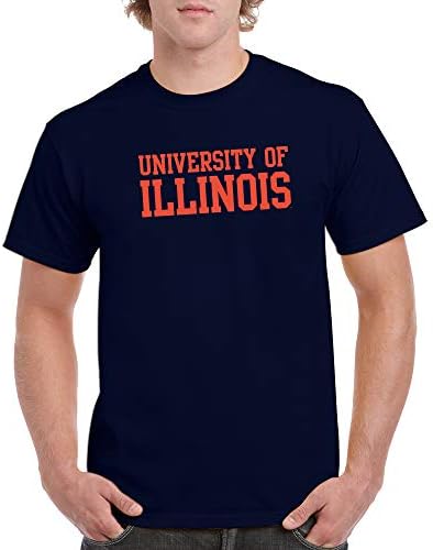 NCAA אילינוי נלחם בלוק בסיסי של איליני, חולצת T צבע צוות