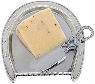 ארתור קורט מתכנן סכין אלומיניום היא צלחת גבינת פרסה עם שרת משולש 9 אינץ 'x 8 אינץ'